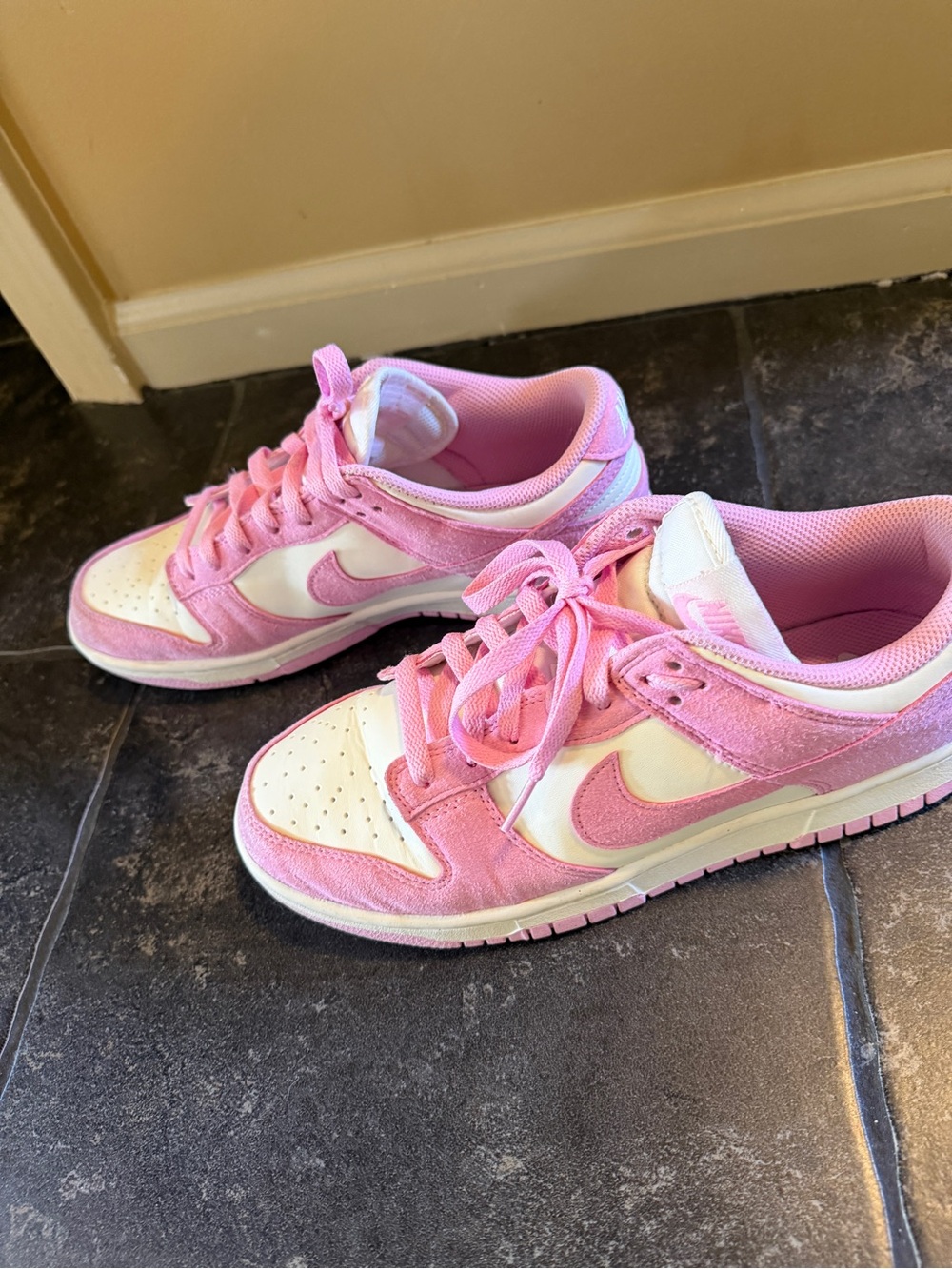 Nike Dunk Low Next Nature Pink Foam Women’s 9.5 White Pink Suede Sneakers